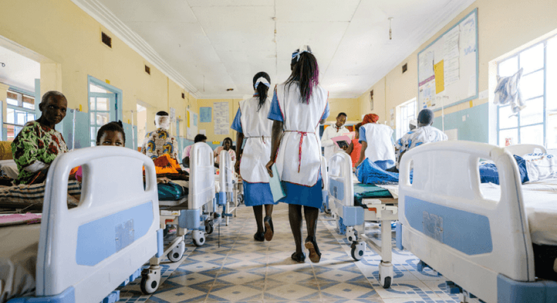 Medics attend to patients