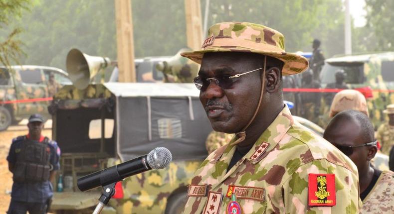 Chief of Army Staff, Lt.-Gen. Tukur Buratai asks Nigerian troops to ignore unnecessary distractions. (BBC)