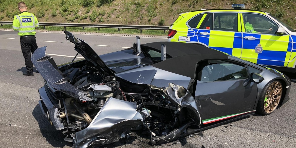 Anglia: rozbił lamborghini za milion zł 20 minut po zakupie