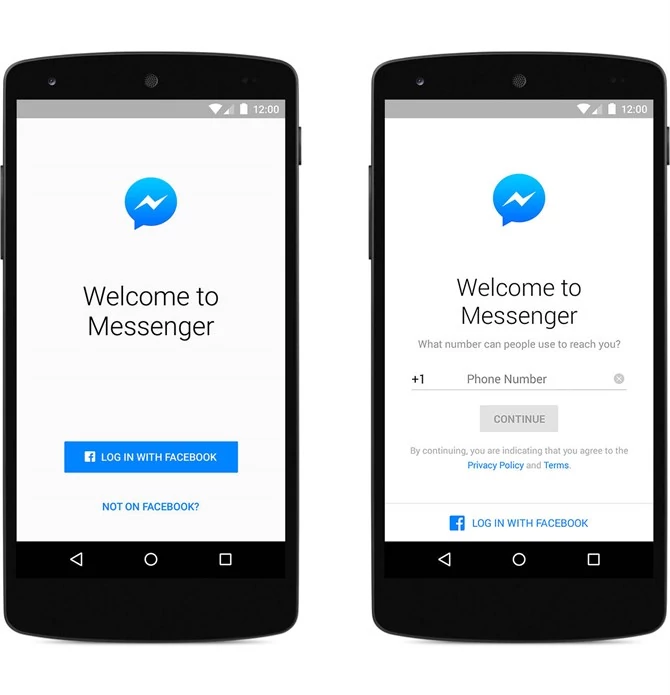 Facebook Messenger z logowaniem bez konta Facebooka | Facebook Messenger