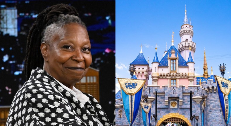 Whoopi Goldberg said she scattered her mother's ashes at Disneyland.Todd Owyoung/NBC via Getty Images; AaronP/Bauer-Griffin/GC Images