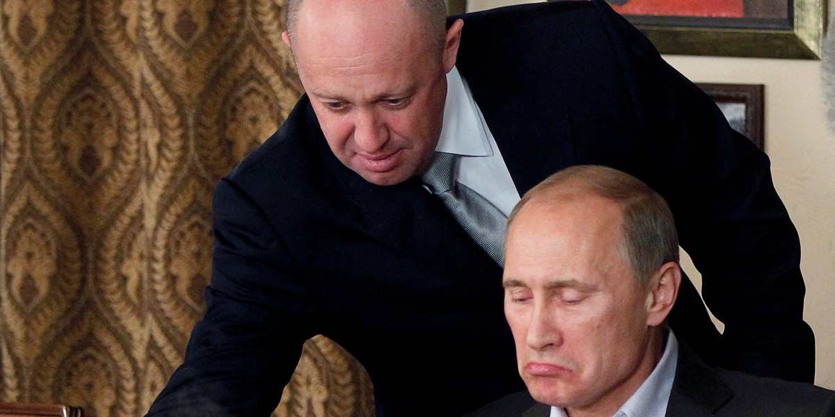 Władimir Putin i jego kucharz. Jewgienij Prigożyn to były kryminalista.