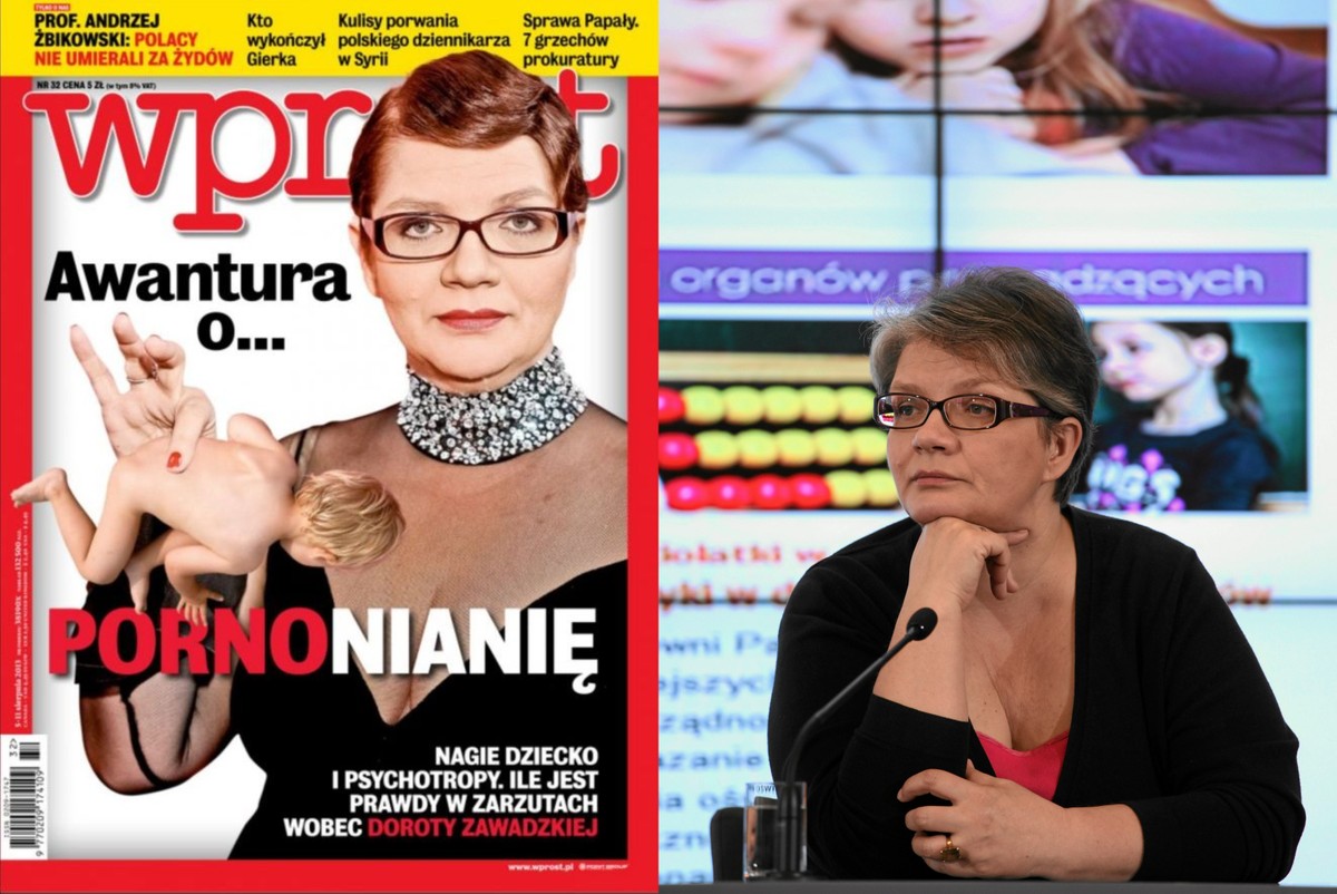 Dorota Zawadzka i okładka "Wprost"