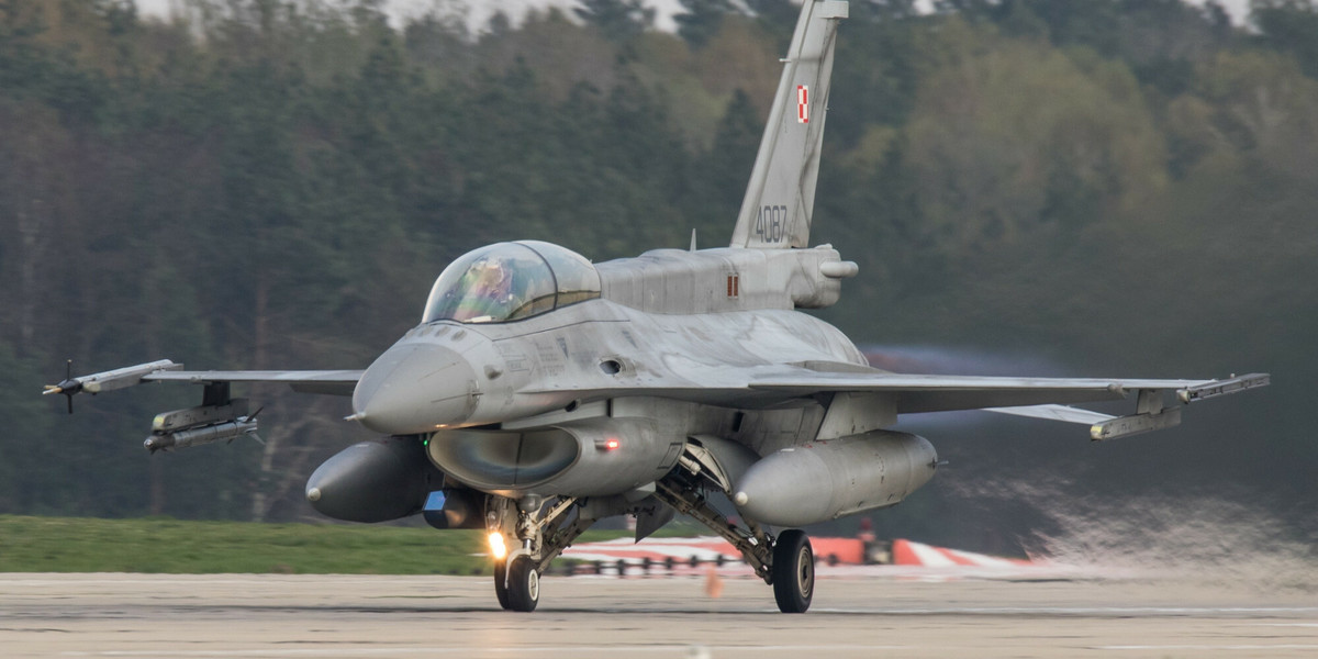 F-16 w 32. Bazie Lotnictwa Taktycznego w Łasku.