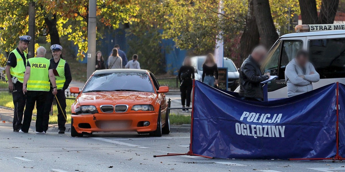 Wypadek na Sokratesa na warszawskich Bielanach