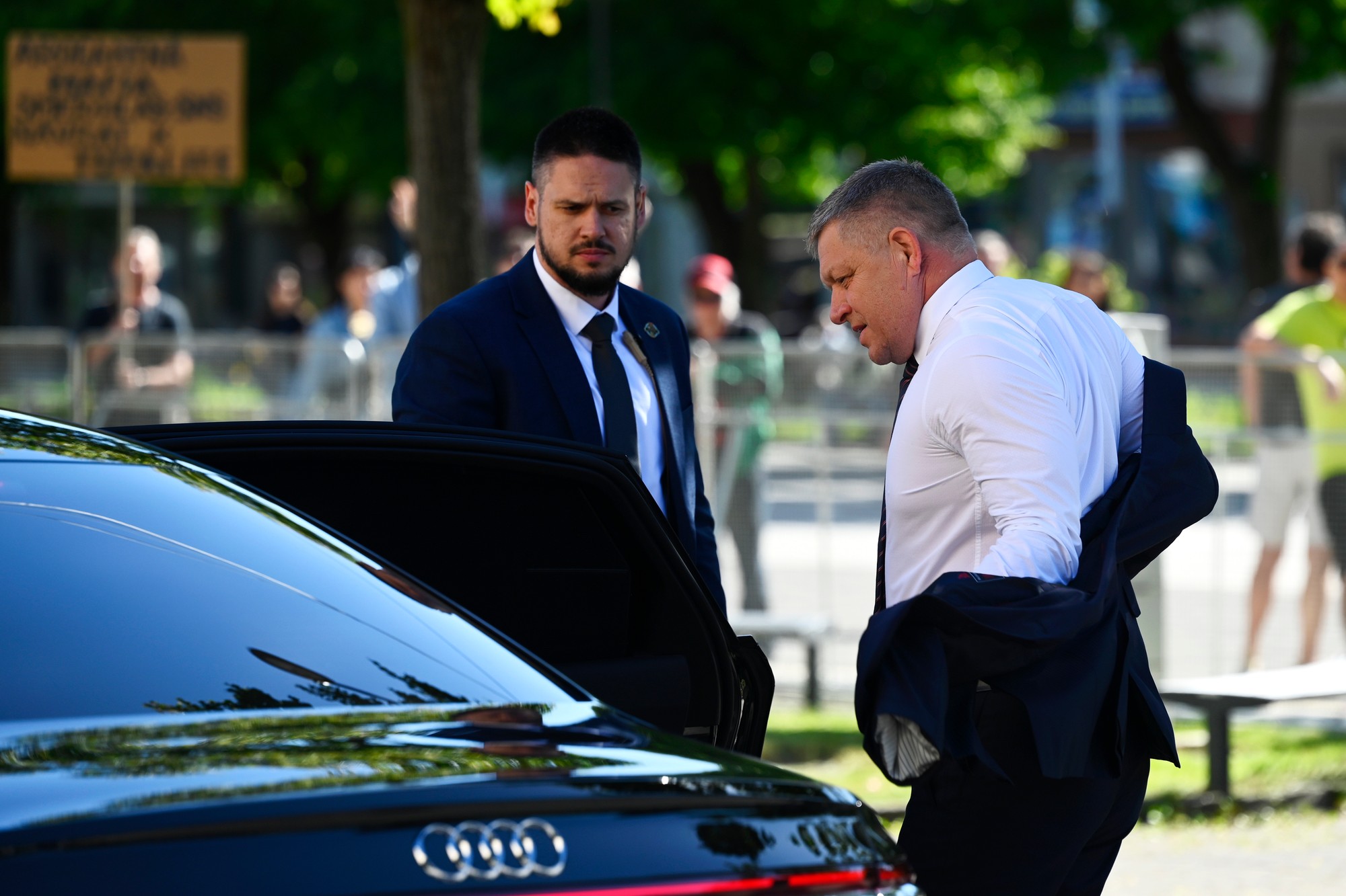 Predseda vlády SR Robert Fico (Smer-SD) pred atentátom v Handlovej.