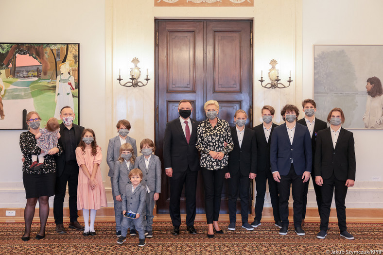 Spotkanie Pary Prezydenckiej z rodziną Państwa Brodów