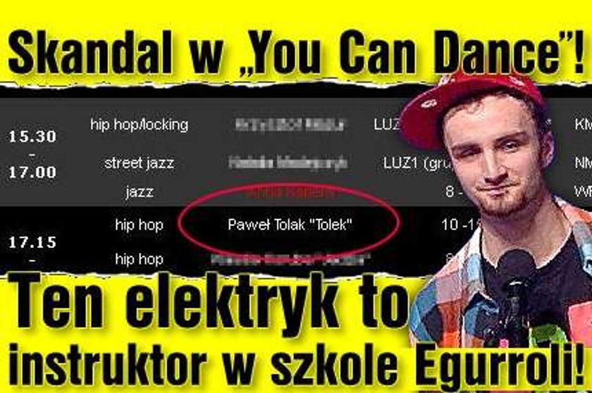 Skandal w "You Can Dance"! Ten elektryk to instruktor w szkole Egurroli!