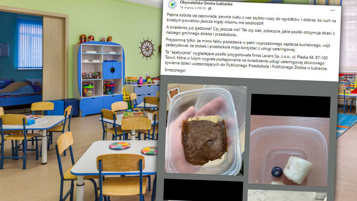 Pokazali posiłki dzieci w przedszkolu. 