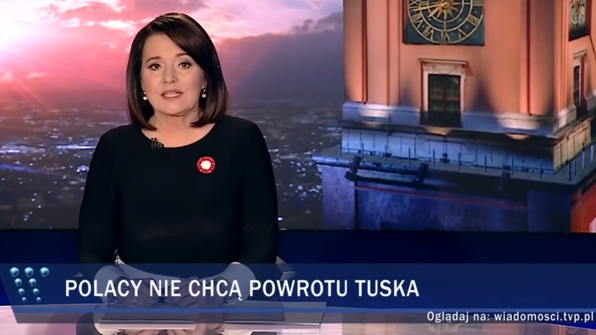 Danuta Holecka w Wiadomościach TVP 