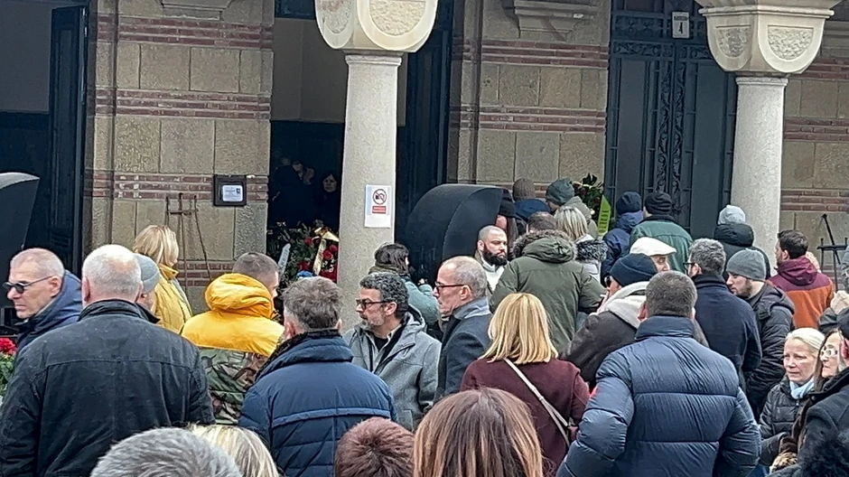 Miloš Timotijević na sahrani