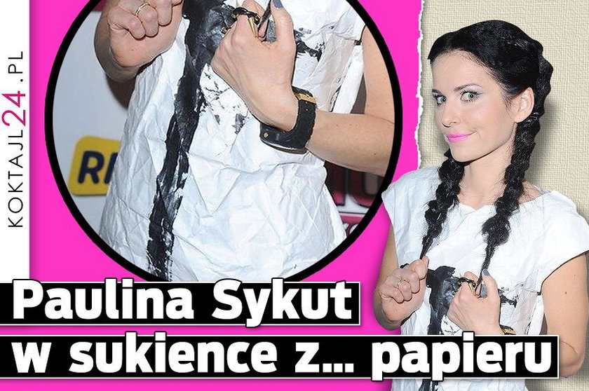 Paulina Sykut w sukience z... papieru