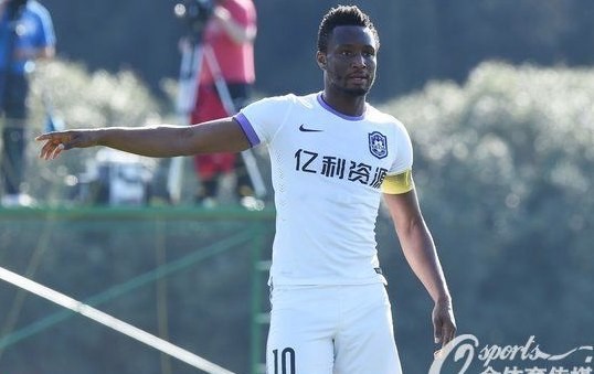John Mikel Obi had an underwhelming stint in China where he missed 29 games out of 20 (Twitter/Tianjin TEDA) 