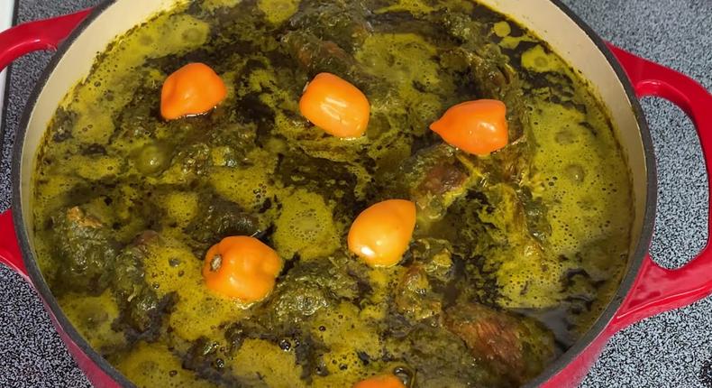 Cassava leaves soup