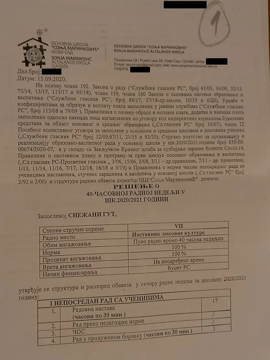 rešenje o 40-časovnoj nedelji