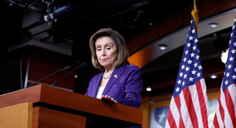 House Speaker Nancy Pelosi at a press conference on Capitol Hill in December 2022.Anna Moneymaker/Getty Images