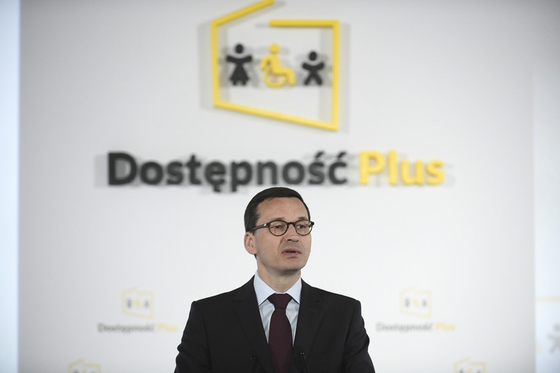 Premier Mateusz Morawiecki podczas konferencji inaugurującej program Dostępność Plus 2018-2025.