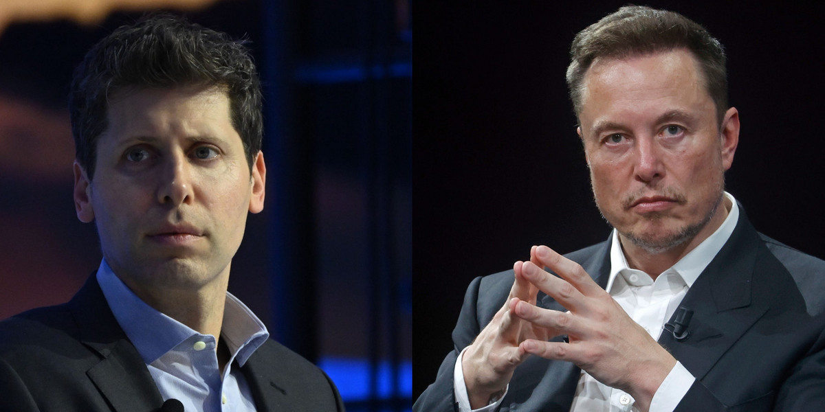Kierownictwo OpenAI, w tym dyrektor generalny Sam Altman (po lewej), opublikowało post na blogu zawierający e-maile sugerujące, że Elon Musk (po prawej) uważał, że firma AI powinna była dołączyć do Tesli w celu uzyskania finansowania.