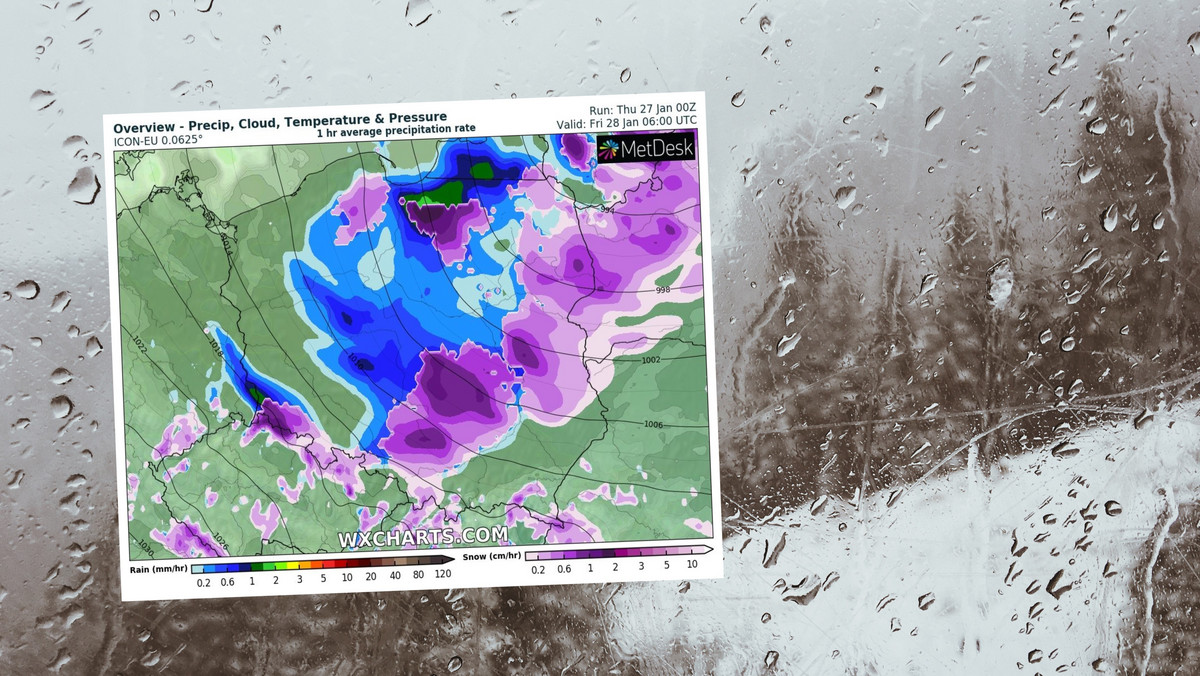 Prognoza pogody na czwartek, 27 stycznia. Powieje nawet 90 km na godz.