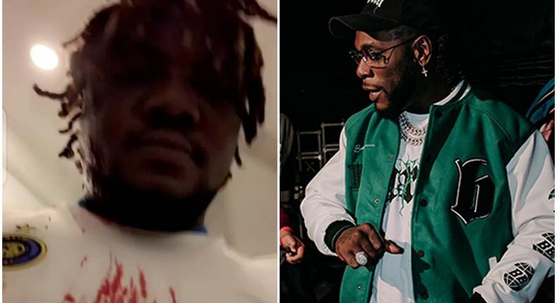 Pulse obtains audio and video recordings where CDQ claims he was stabbed by Burna Boy's squad over Obafemi Martins drama. (Pulse Nigeria/Instagram/Burna Boy)