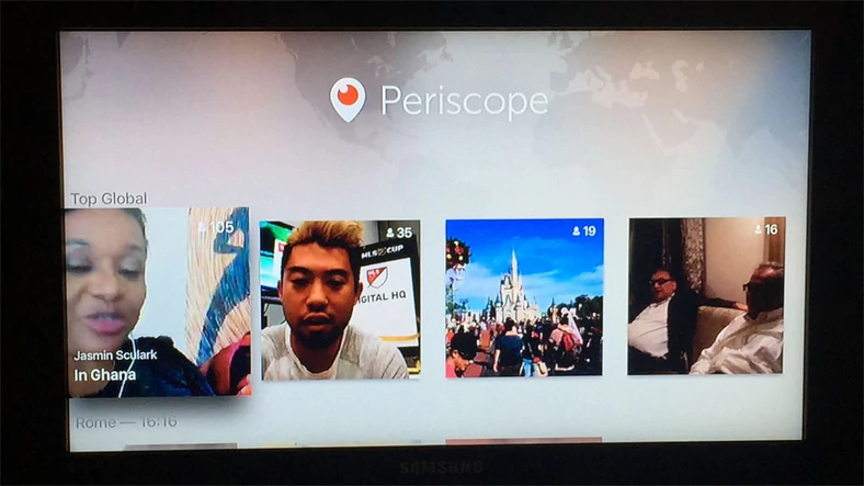 Periscope dla Apple TV pozwala podglądać setki transmisji live z całego świata