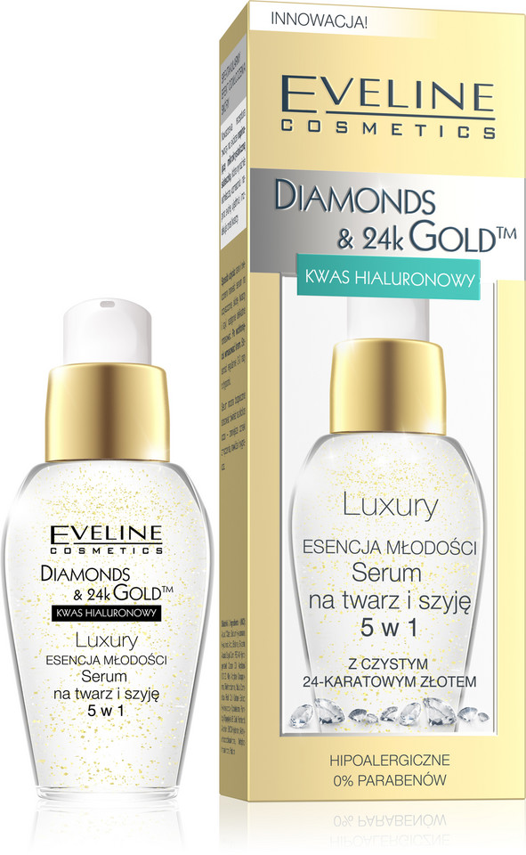 Luxury serum DIAMONDS &amp; 24k GOLD™ 5 w 1 Eveline Cosmetics