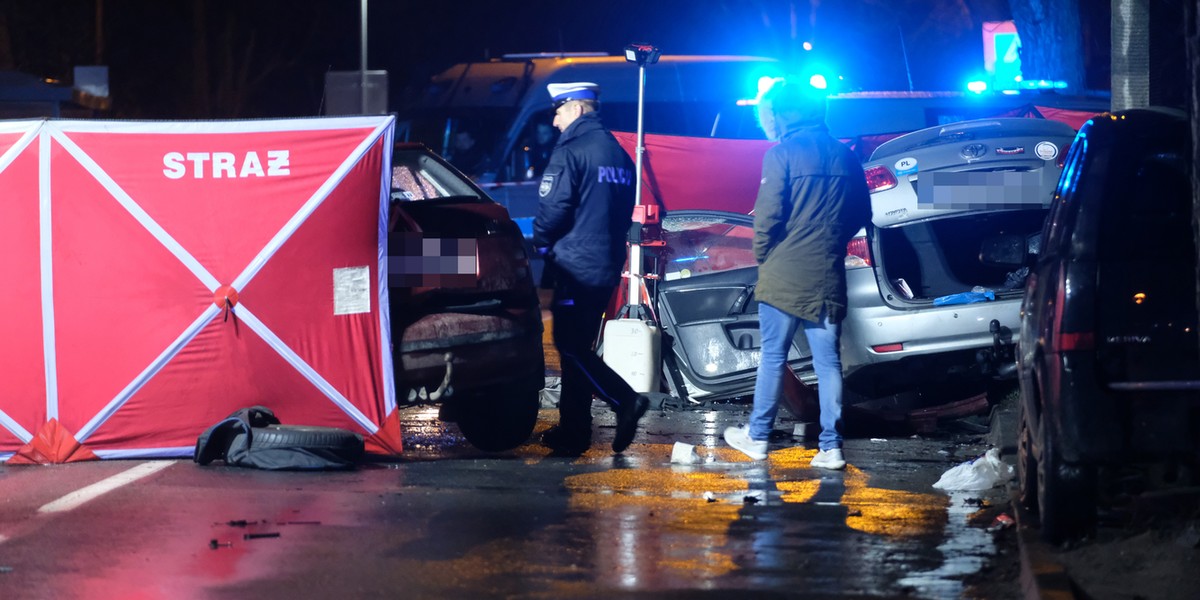 Wypadek na ulicy Opolskiej w Poznaniu. Obława za podejrzanym o zabójstwo.