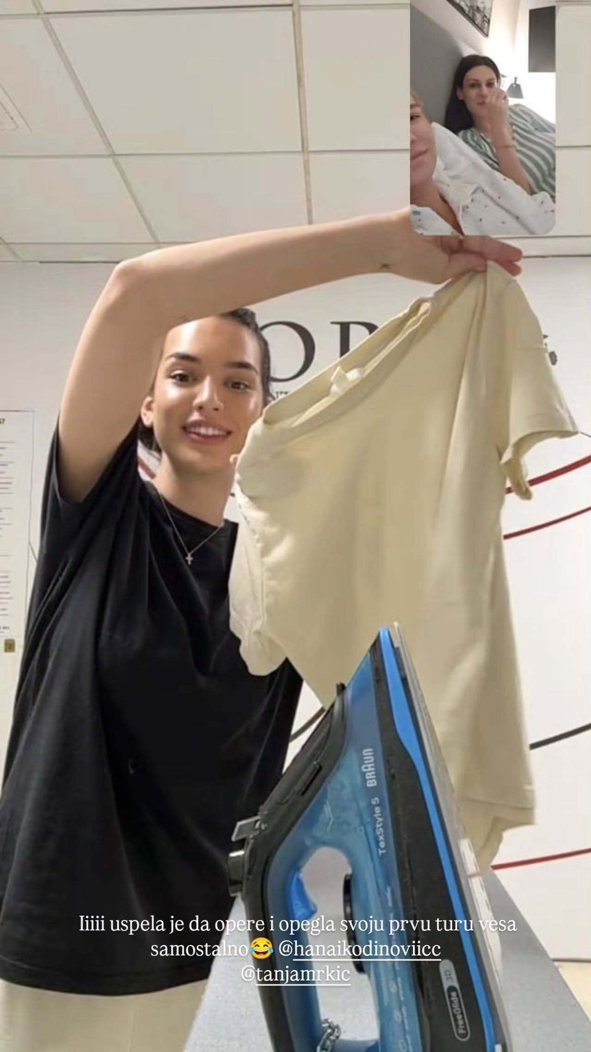 Hana se pohvalila mami Nataši da sama pegla