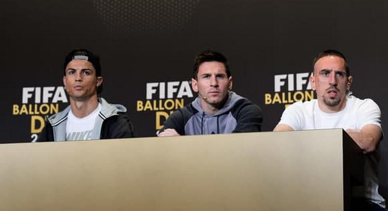 Ronaldo, Messi, Ribéry en 2013 © ICON