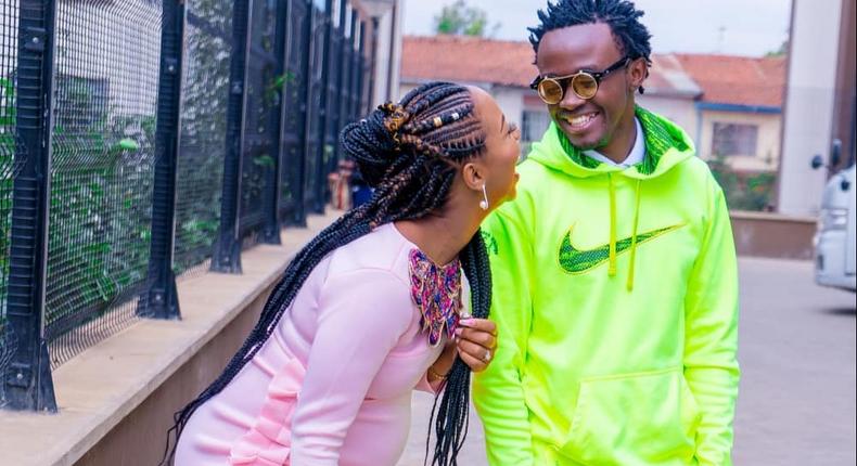 Bahati with his Wife Diana Marua