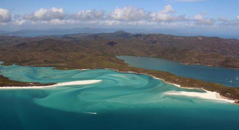 The Whitsunday Islands and Great Barrier Reef Marine Park off the east coast of Australia are known for their extraordinary natural beauty and marine life