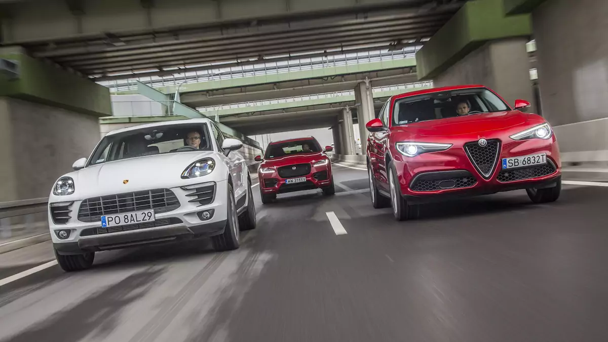 Porsche Macan kontra Jaguar F-Pace i Alfa Romeo Stelvio