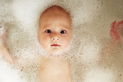 Young Boy In Bath.