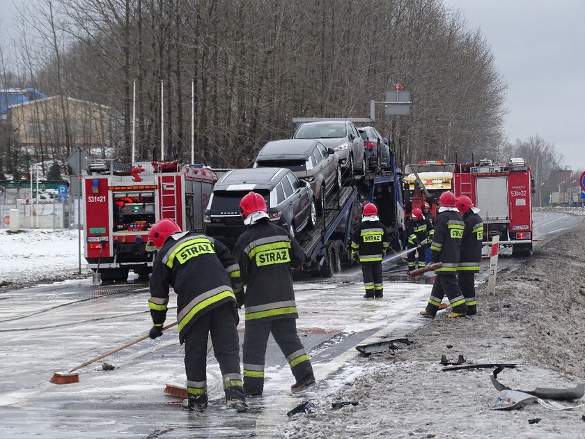 Skoda wpadła pod siedem aut