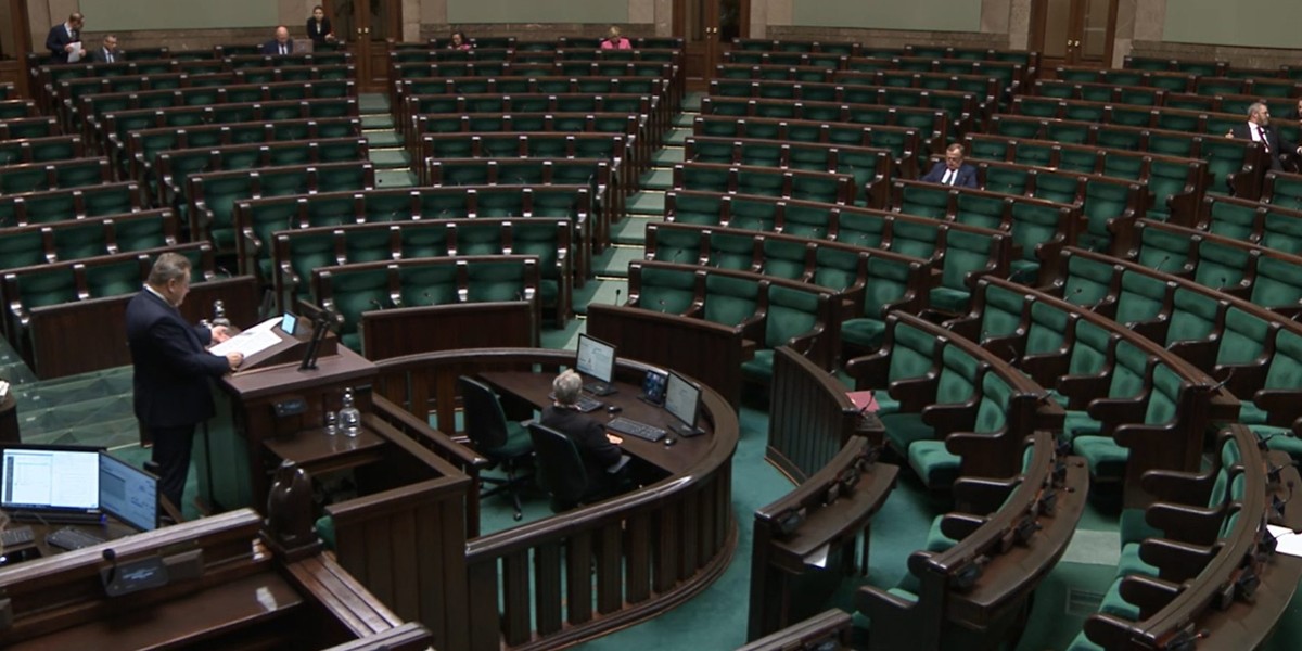 Tak "pracowali" posłowie w czasie, kiedy nasza reprezentacja grała mecz w Katarze. 