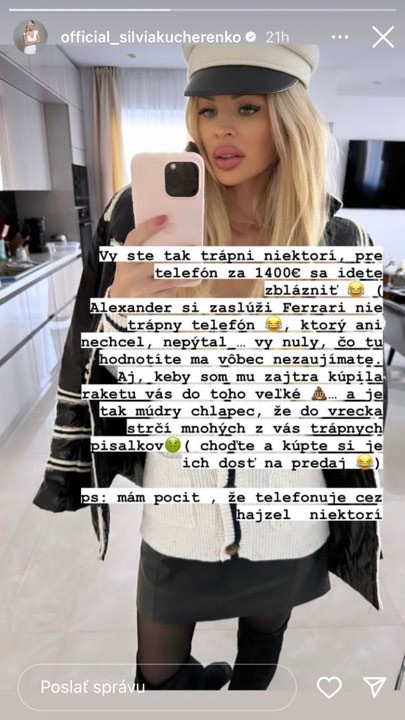 Silvia už vypenila.