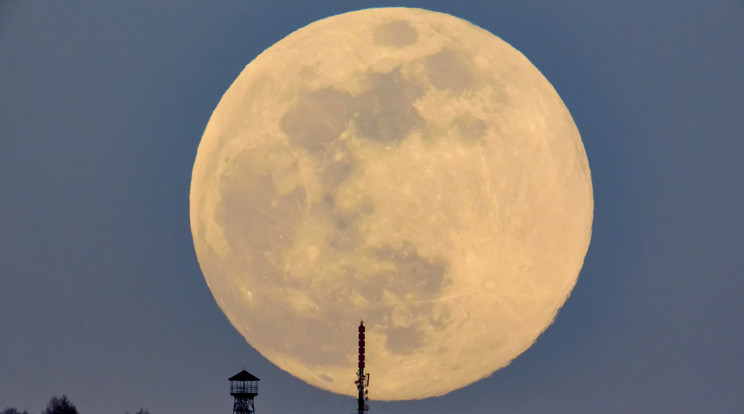 A felkelő Hold / Fotó: MTI/Komka Péter