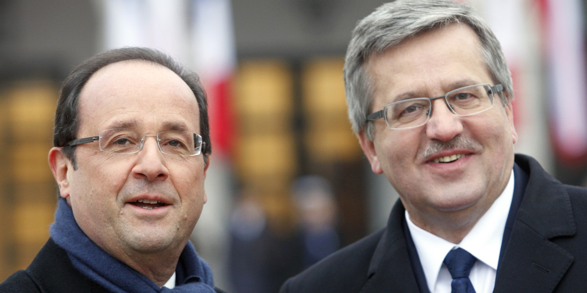 Francois Hollande i Bronisław Komorowski