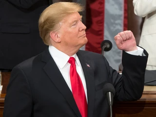 Donald Trump wygłasza swoje drugie orędzie o stanie państwa. Kapitol, 5 lutego 2019 r.