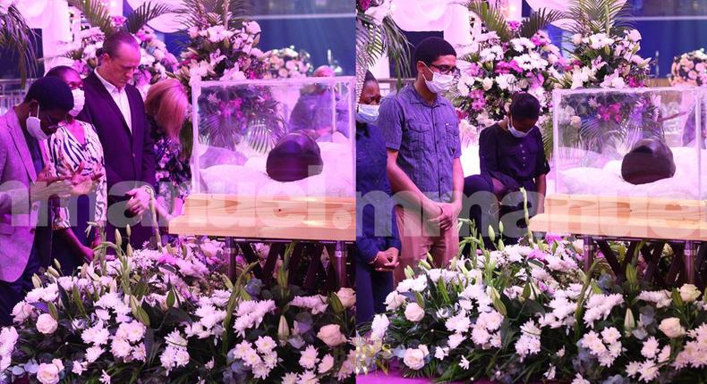 Here are photos from TB Joshua’s funeral service as he’s laid-in-state