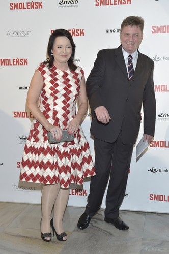 Danuta Holecka na premierze 'Smoleńska'