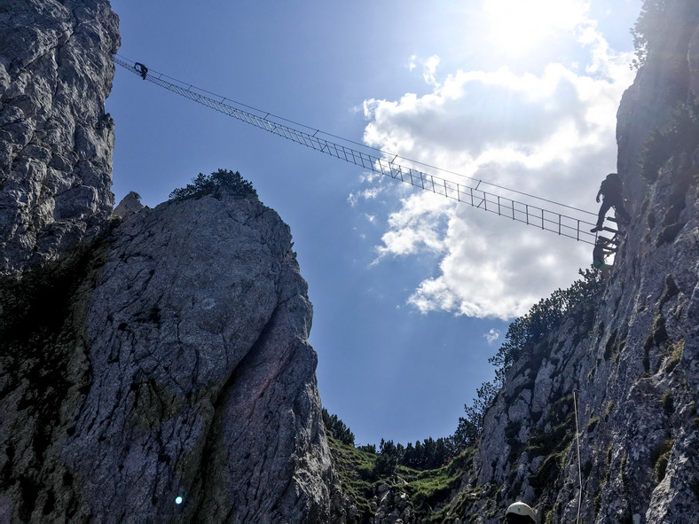 The Sky Ladder - drabina na via ferracie Donnerkogel w Salzkammergut (Austria)