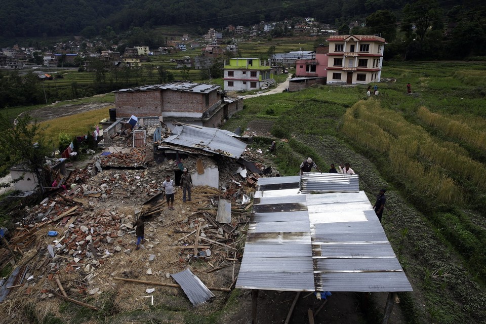 NEPAL EARTHQUAKE AFTERMATH (temporary shelter)