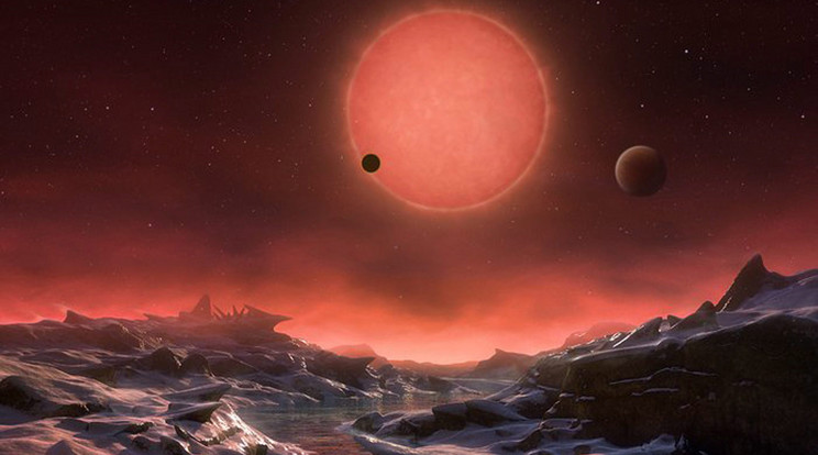 A bolygó felszíne szilárd, légköre is
van, így lehet
rajta élet /Fotó: MTI-EPA-ESO