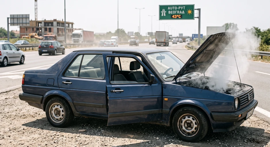 Šta uraditi kada motor "prokuva" u saobraćaju