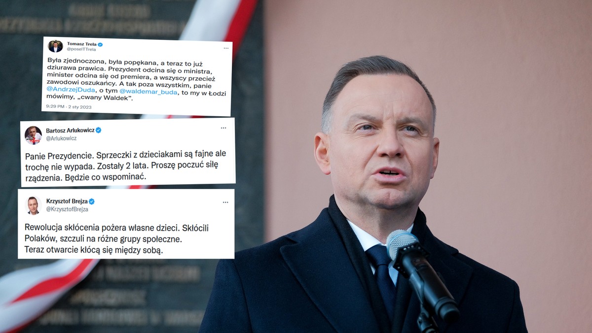 Politycy komentują słowa prezydenta Dudy do ministra. "Trochę nie wypada"