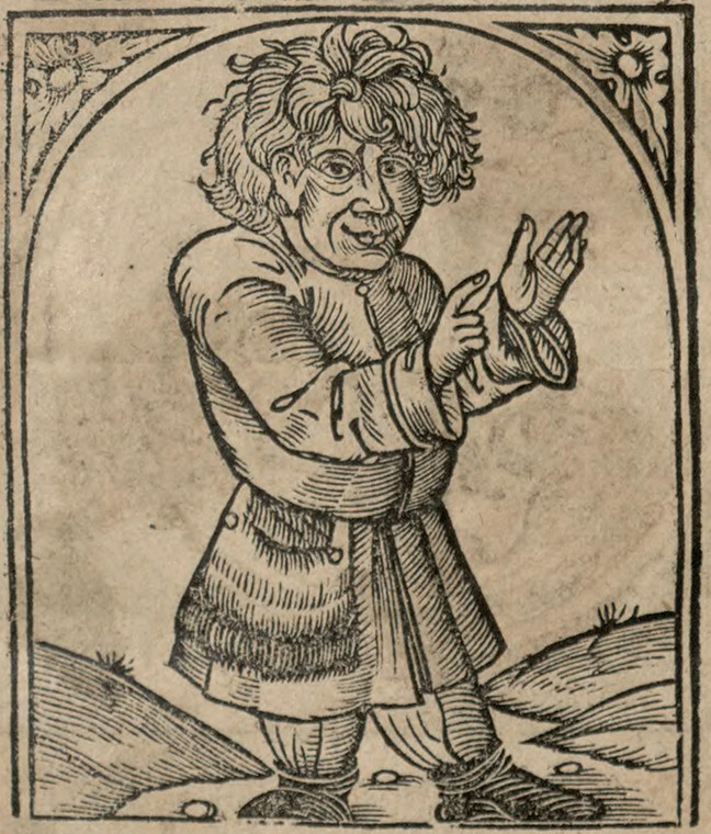 Chłop na rycinie z XVI-wiecznego Żywotu Ezopa Fryga