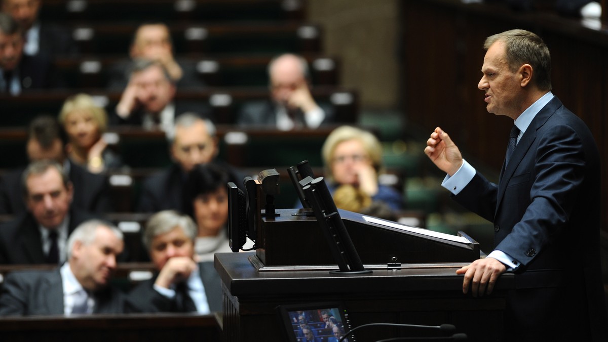 Donald Tusk w Sejmie, fot. PAP/Jacek Turczyk