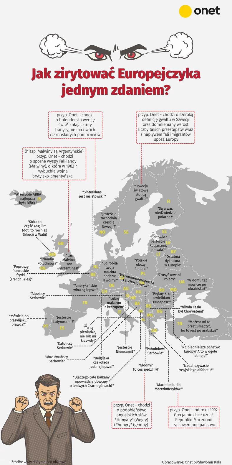 Jak jednym zdaniem zdenerwować Europejczyka? [INFOGRAFIKA]