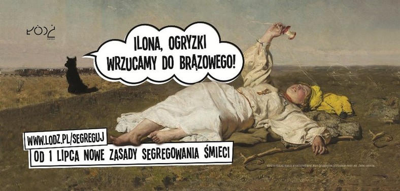 Poprzez arcydzieła malarstwa miasto chce zachęcić do segregacji śmieci